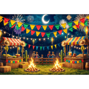 CAPA FUNDO FOTOGRÁFICO HORIZONTAL FESTA JUNINA | TECIDO PREMIUM  | VÁRIOS MODELOS - 2.20X1.50M