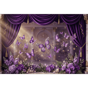 CAPA FUNDO FOTOGRÁFICO HORIZONTAL BORBOLETA| TECIDO PREMIUM  | VÁRIOS MODELOS - 2.20X1.50M