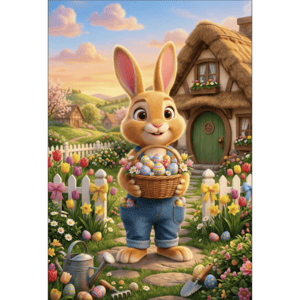 CAPA FUNDO FOTOGRÁFICO VERTICAL PÁSCOA COELHO | TECIDO PREMIUM  | VÁRIOS MODELOS - 1.50X2.20CM