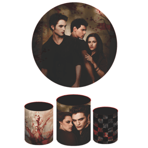 KIT CAPA PAINEL REDONDO E CILÍNDROS CREPÚSCULO | TECIDO PREMIUM  | VÁRIOS MODELOS.