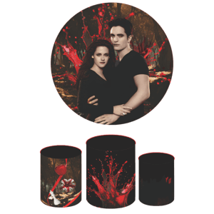 KIT CAPA PAINEL REDONDO E CILÍNDROS CREPÚSCULO | TECIDO PREMIUM  | VÁRIOS MODELOS.