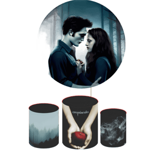 KIT CAPA PAINEL REDONDO E CILÍNDROS CREPÚSCULO | TECIDO PREMIUM  | VÁRIOS MODELOS.