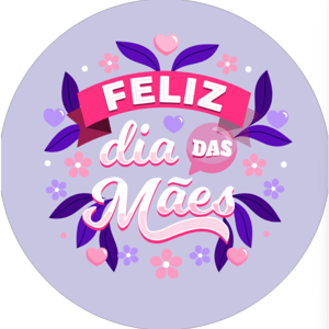 CAPA PAINEL REDONDO DIA DAS MÃES | TECIDO PREMIUM  | VÁRIOS MODELOS - 1.50X1.50M E 50X50CM