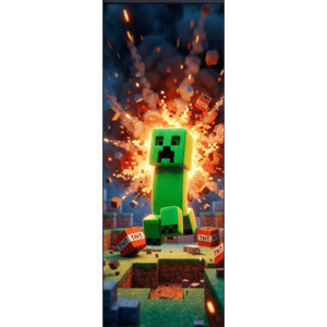 CAPA PAINEL PORTA MINECRAFT| TECIDO PREMIUM  | VÁRIOS MODELOS - 85cm x 2.10M