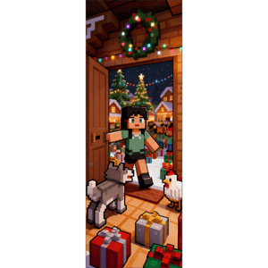 CAPA PAINEL PORTA MINECRAFT| TECIDO PREMIUM  | VÁRIOS MODELOS - 85cm x 2.10M