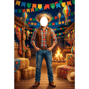 CAPA FUNDO INTERATIVO FESTA JUNINA | TECIDO PREMIUM  | VÁRIOS MODELOS - 1.50X2.20M