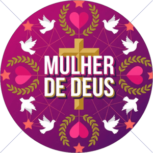 CAPA PAINEL REDONDO DIA DAS MULHERES CRISTÃ | TECIDO PREMIUM  | VÁRIOS MODELOS - 1.50X1.50M E 50X50CM