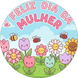 CAPA PAINEL REDONDO DIA DAS MULHERES | TECIDO PREMIUM  | VÁRIOS MODELOS - 1.50X1.50M E 50X50CM