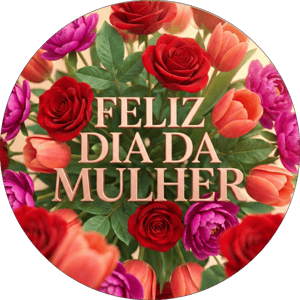 CAPA PAINEL REDONDO DIA DAS MULHERES | TECIDO PREMIUM  | VÁRIOS MODELOS - 1.50X1.50M E 50X50CM