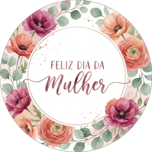 CAPA PAINEL REDONDO DIA DAS MULHERES | TECIDO PREMIUM  | VÁRIOS MODELOS - 1.50X1.50M E 50X50CM