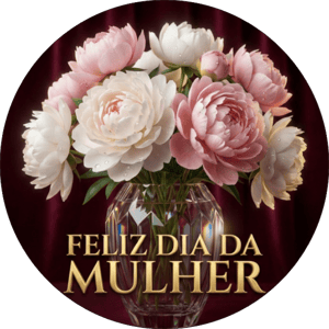 CAPA PAINEL REDONDO DIA DAS MULHERES | TECIDO PREMIUM  | VÁRIOS MODELOS - 1.50X1.50M E 50X50CM