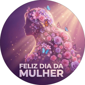 CAPA PAINEL REDONDO DIA DAS MULHERES | TECIDO PREMIUM  | VÁRIOS MODELOS - 1.50X1.50M E 50X50CM