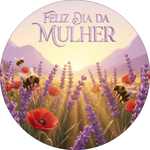 CAPA PAINEL REDONDO DIA DAS MULHERES | TECIDO PREMIUM  | VÁRIOS MODELOS - 1.50X1.50M E 50X50CM