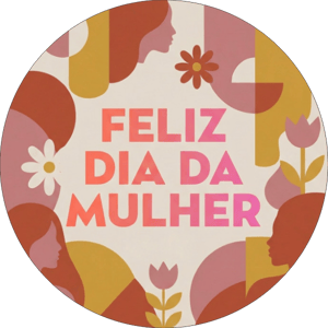 CAPA PAINEL REDONDO DIA DAS MULHERES | TECIDO PREMIUM  | VÁRIOS MODELOS - 1.50X1.50M E 50X50CM