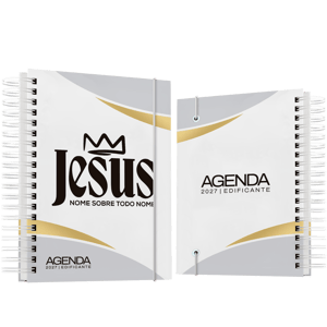 Agenda Edificante 2027 - Com versiculos nas páginas - Mod2 Capa Dura + Miolo Padrão 15x20cm Capa 4x0 - Miolo 1x1 Capa Adesivada Wire-o