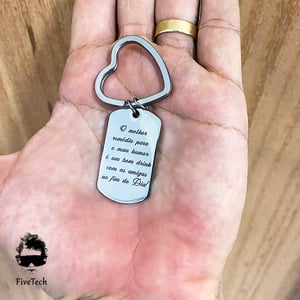 Chaveiro TAG Militar com Jóia