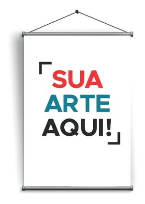 Banner Lona 440g  4x0 Brilho Madeira e cordinha 