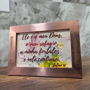 Porta Retrato de Madeira Metalizado