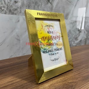 Porta Retrato de Madeira Metalizado