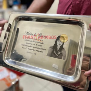 Personalização em Bandeja de Inox
