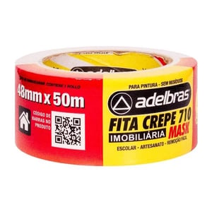 Fita Adesiva Crepe 48mm x 50m Adelbras      