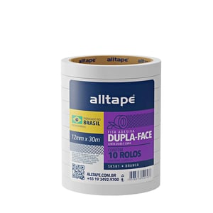 Fita Adesiva Dupla Face Alltape 12mm x 30m      