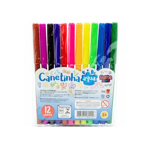 Canetinhas Hidrocor Gatte Kids 12 Unidades Acqua      