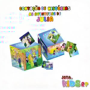 Caixa de Contação de Histórias Em feltro, tecido reciclado da garrafa PET. Largura – 33cm X 49,5cm Impresso com tinta à base D’agua atóxica.   Faixa Etária: Acima de 5 anos