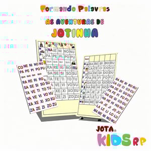 Formando Palavras Em feltro, tecido reciclado da garrafa PET. Largura – 33cm X 49,5cm Impresso com tinta à base D’agua atóxica.   Faixa Etária: Acima de 4 anos