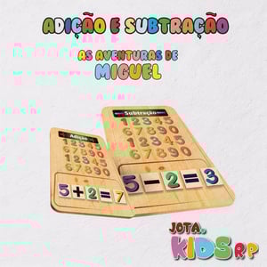 Números e Operações - Adição e Subtração Em feltro, tecido reciclado da garrafa PET. Largura – 33cm X 49,5cm Impresso com tinta à base D’agua atóxica.   Faixa Etária: Acima de 4 anos