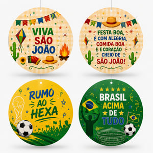 Móbile para PDV Personalizado Papel Couchê 300g (Rígido) ou Duplex 250g Até 30x30cm 4x4  Corte Especial (Redondo, Quadrado ou Livre) Corte Especial na Mesa + Furo para Fio de Nylon
