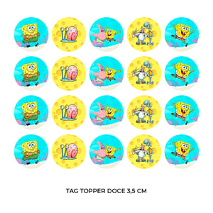 Bob Esponja - 80 Forminhas Para Doces Com Toppers