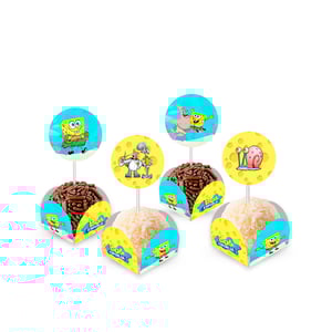 Bob Esponja - 80 Forminhas Para Doces Com Toppers