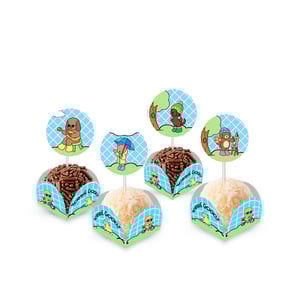 Bobbie Goods menino - 80 Forminhas Para Doces Com Toppers