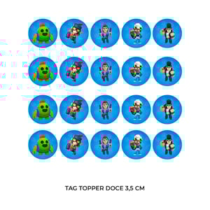Brawl Stars - 80 Forminhas Para Doces Com Toppers