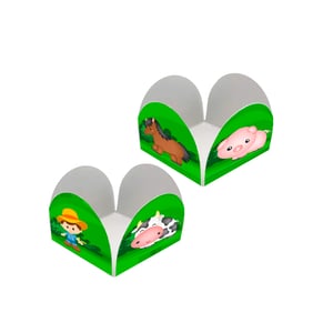 Fazendinha menino - 80 Forminhas Para Doces Com Toppers