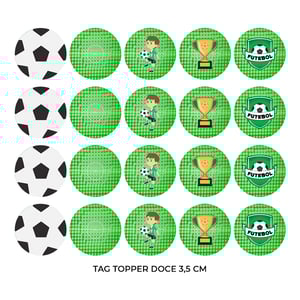 Futebol - 80 Forminhas Para Doces Com Toppers