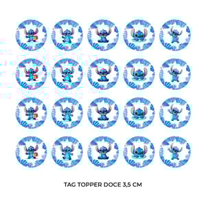 Stitch Azul 80 Forminhas Para Doces Com Toppers