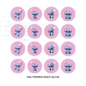 Stitch Rosa 80 Forminhas Para Doces Com Toppers
