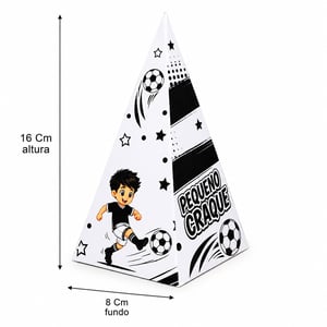 Caixinhas Surpresa Futebol Preto e Branco