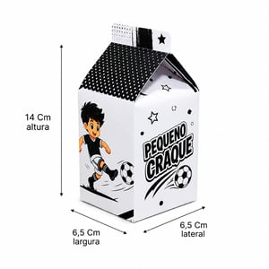 Caixinhas Surpresa Futebol Preto e Branco