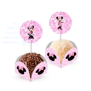 Minnie Rosa 80 Forminhas Para Doces Com Toppers