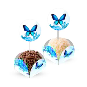 Borboletas - 80 Forminhas Para Doces Com Toppers
