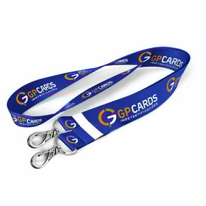 Cordão Para Credencial Personalizado com Mosquete Metálico nas duas Pontas 100% Polyestér 85cm 4x4  Mosquete Metálico 