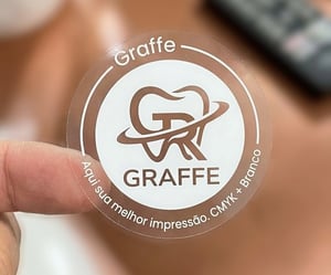 Adesivo UV Vinil Branco  4x0 Brilho Sem acabamento 