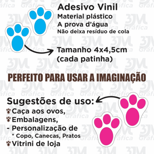 Pegadas de Coelho - 100 unidades