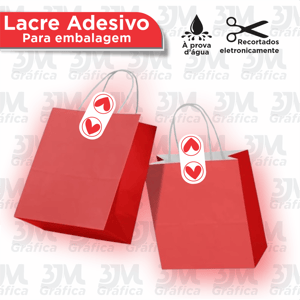 Lacre para embalagem - Padrão Coração
