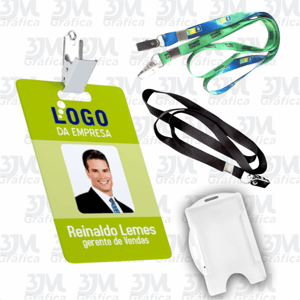 Credencial PVC - de 50 a 100 unidades PVC 10x14cm    