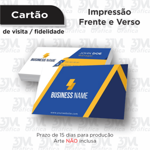 Cartão de visita 4x4 - UV total Couche 250g 9X5 4x4 Verniz UV Total - FRENTE e VERSO  