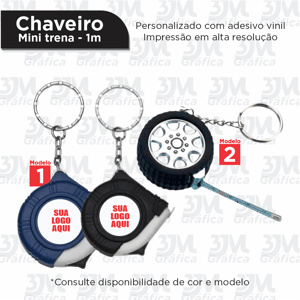 Chaveiro - Mini trena     Sem embalagem Adesivo vinil